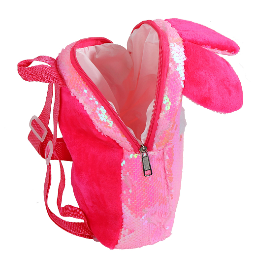 Рюкзачок детский для девочек с пайетками "Зайка", розового цвета, 29*26*3 см в Джамбо Тойз #4
