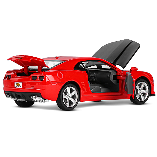 ТМ "Автопанорама" Машинка металлическая 1:32 Chevrolet Camaro SS, красный, свет, звук, откр. двери, капот и багажник, в/к 17,5*13,5*9 см в Джамбо Тойз #14