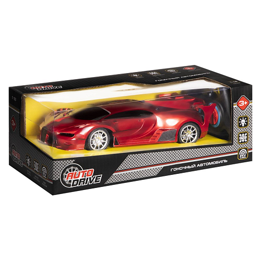 Машинка на радиоуправлении AUTODRIVE, 1:18, 4 канала,свет, красный, в/к 27*13*10 см, , в Джамбо Тойз #2