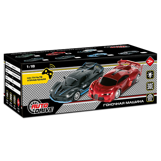 AUTODRIVE Р/У Машинка, 1:18, 4 канала,свет, красный, в/к  10,5*8*21,5 см в Джамбо Тойз #7