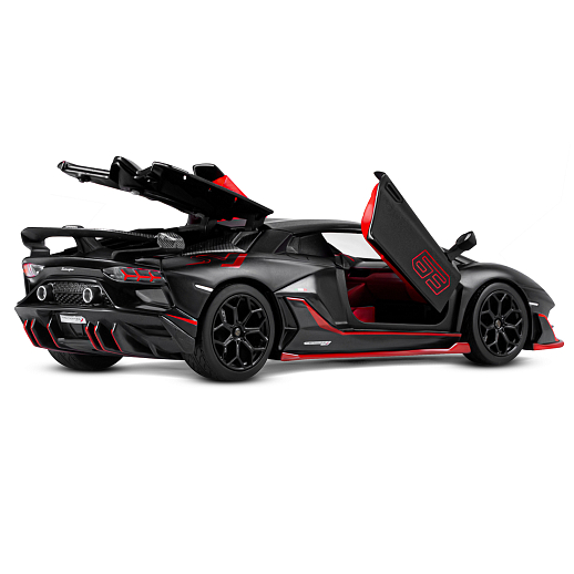 Игрушка для детей: Машинка металлическая, 1:24, Lamborghini, цвет черный, свободный ход колес, свет, звук, артикул JB1251757 в Джамбо Тойз #6
