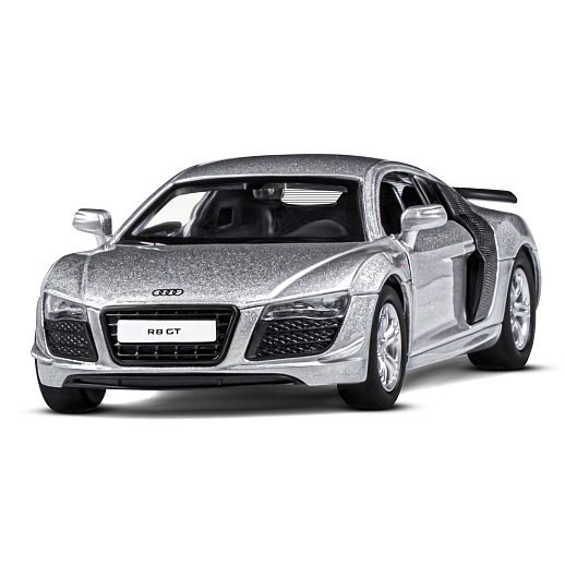 ТМ "Автопанорама" Машинка металлическая 1:43 Audi R8 GT, серебро, откр. двери, инерция, в/к 17,5*12,5*6,5 см в Джамбо Тойз #4