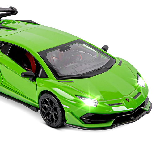 ТМ "Автопанорама" Машинка металлическая 1:32 Lamborghini SVJ, зеленый, откр. двери и багажник, свет, звук, инерция,  в/к 17,5*12,5*6,5 см в Джамбо Тойз #18