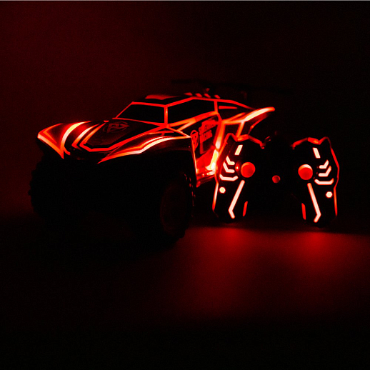 AUTODRIVE Р/У внедорожник,3D-подсветка корпуса/пульта,М1:16,2.4GHz,музыка, цвет красн.,в/к 35,5*18*16см в Джамбо Тойз #11
