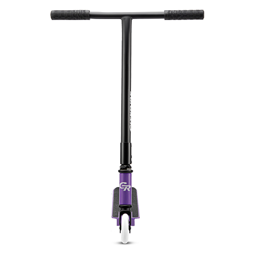 Трюковый самокат CITYRIDE FIRST, T-bar сталь 50*50см, дека алюм.49*9,5см, колеса PU 86A 100мм, пластик диск,  вилка резьб., хомут 4б., цвет Фиолетовый в Джамбо Тойз #3