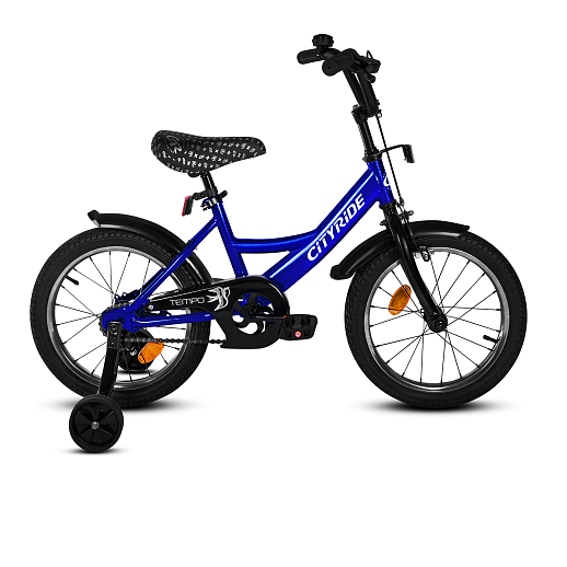 Детский велосипед "City-Ride Tempo" -рама сталь, диски сталь 16, покрышки 2,125 задние ножные тормоза, передний тормоз, звоночек, крылья пластик, страховочные колеса в Джамбо Тойз #3