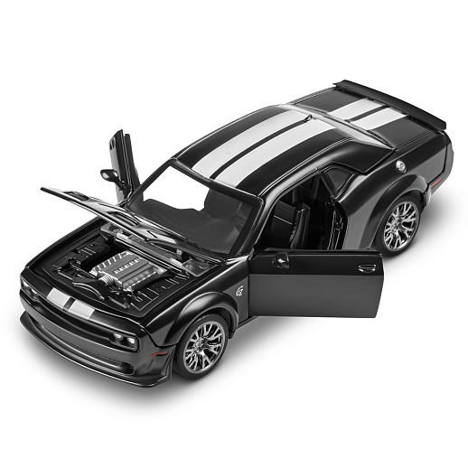 ТМ "Автопанорама" Машинка металлическая 1:36 2022 Dodge challenger SRT Jailbreak, черный, тюнинг, откр. двери, свободный ход колес, в/к 23,5*10*4 см в Джамбо Тойз #11