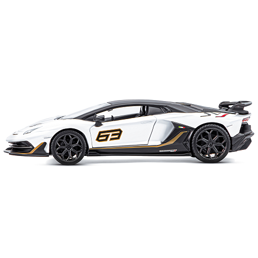 ТМ "Автопанорама" Машинка металлическая, 1:32 Lamborghini SVJ, белый, откр. двери и багажник, свет, звук, инерция,  в/к 17,5*12,5*6,5 см в Джамбо Тойз #8