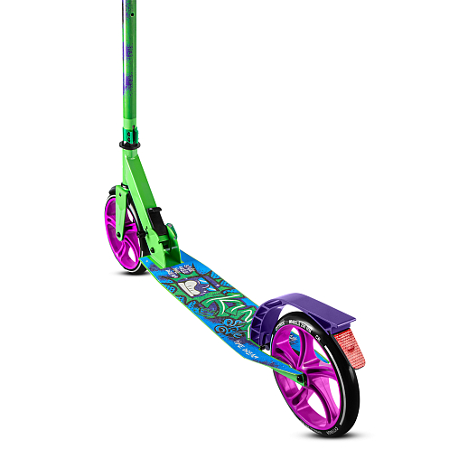 2хкол. самокат CITYRIDE 200, сталь 100%, грипсы 135мм TPR, колеса PU 200/200 мм. Зеленый в Джамбо Тойз #8