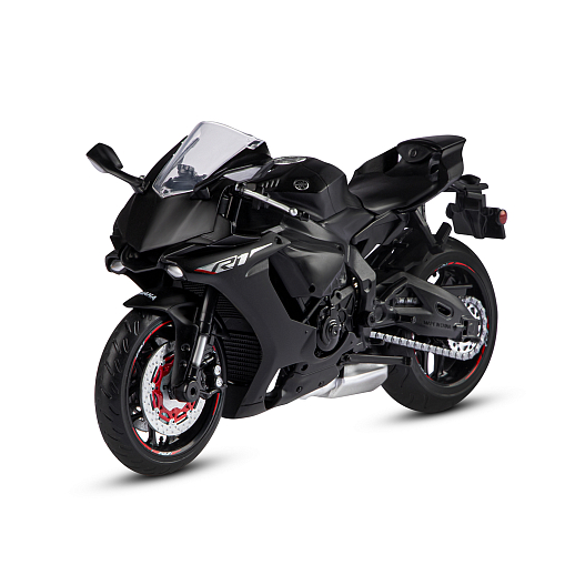 ТМ "Автопанорама" Мотоцикл металл. 1:12 YAMAHA YZF-R1, черный, свободный ход колес, в/к 7,1*11,7*20,6 см в Джамбо Тойз #2