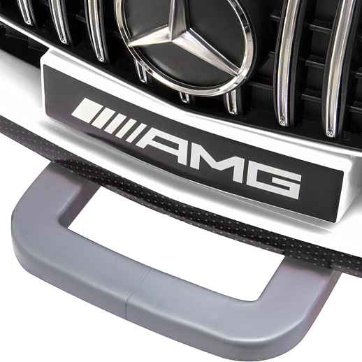 Электромобиль Mercedes Benz AMG на аккум.,12V/4.5AH*1, 380*2, Р/У 2.4GHz, свет, звук, сиденье эко-кожа, колеса EVA,откр.двери,индик.зарядки, MP3/USB, плавн.старт, в/к 111*56*29см. Цвет - белый. в Джамбо Тойз #11