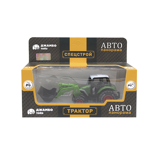 ТМ "Автопанорама" Машинка металлическая, ТРАКТОР, зеленый, подвижные элементы, инерция, в/к 20,5*7,5*9 см в Джамбо Тойз #3