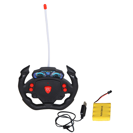 Р/У Машина гоночная, М1:20, 27MHz,4 канала,пульт-руль, свет,цвет красный,с аккум., в/к 33*6,5*25см в Джамбо Тойз #6