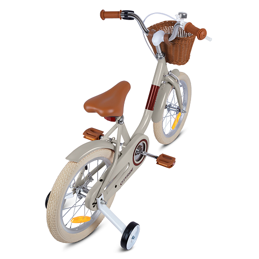 Велосипед двухколесный CITYRIDE, модель CR-B2-09H, рама сталь, колеса алюминий 16", ножной тормоз, балансирные колёса, цвет бежевый в Джамбо Тойз #2