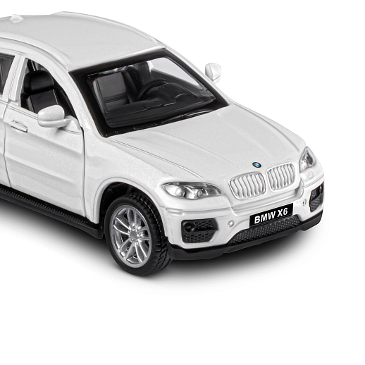 ТМ "Автопанорама" Машинка металлическая 1:43 BMW X6, белый, откр. двери, инерция, в/к 17,5*12,5*6,5 см в Джамбо Тойз #16