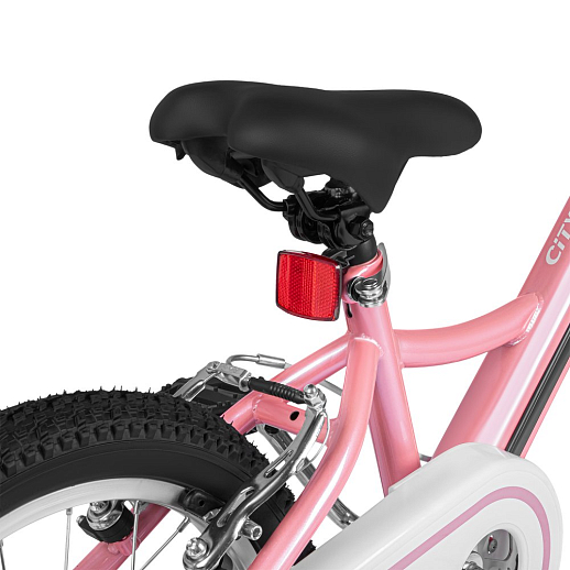 Велосипед двухколесный CITYRIDE, модель CR-B2-11FU, рама сталь, колеса алюминий 16", v-brake тормоза, встроенная в раму подсветка, балансирные колёса, цвет розовый в Джамбо Тойз #11