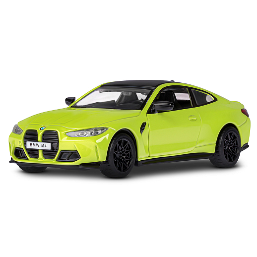 ТМ "Автопанорама" Машинка металлическая 1:32 BMW M4 (G82) желтый, открываются двери, свет, звук, инерция, в/к 19*9*7 см в Джамбо Тойз #16