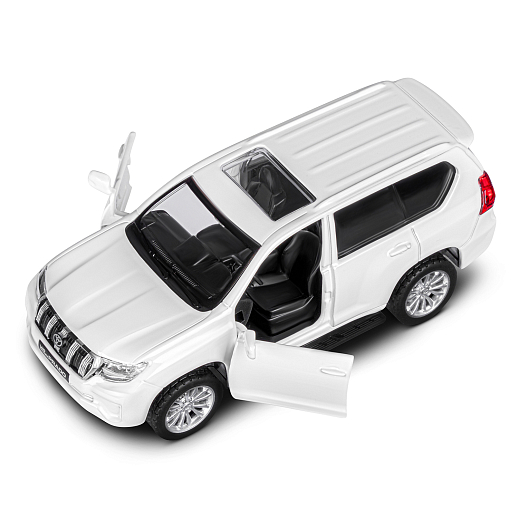 ТМ "Автопанорама" Машинка металлическая 1:42 Land Cruiser Prado, белый,  откр. двери, инерция, в/к 17,5*12,5*6,5 см в Джамбо Тойз #11