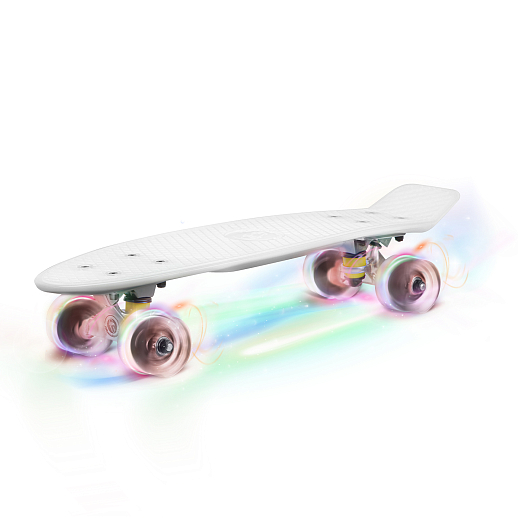 Скейтборд Fish, дека PP р-р 22"х6", колеса 60х45мм 78А, PU, LED, ABEC-7, подвеска алм.3,25" в/п в Джамбо Тойз