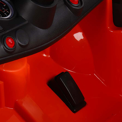 Машинка на аккумуляторе, 6V4AH*2, Р/У, колеса EVA (мягкие колеса), свет, звук, мр3, открыв. двери, 106*56*50см, до 35 кг. Цвет - оранжевый в Джамбо Тойз #10
