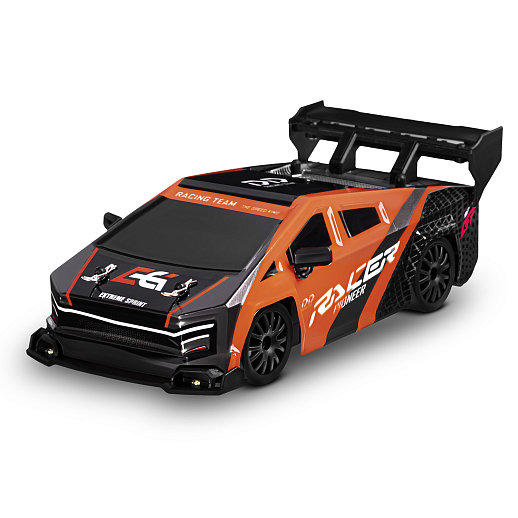 Р/у машина для дрифта 1:24,свет фар,подсветка днища,2 скорости,сменные шины 4шт,конусы 4шт, цвет оранжевый,в белой кор. 22*12,5*10,3см в Джамбо Тойз #9