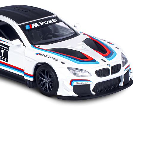 ТМ "Автопанорама" Машинка металлическая 1:44 BMW M6, белый, откр. двери, инерция, в/к 17,5*12,5*6,5 см в Джамбо Тойз #14