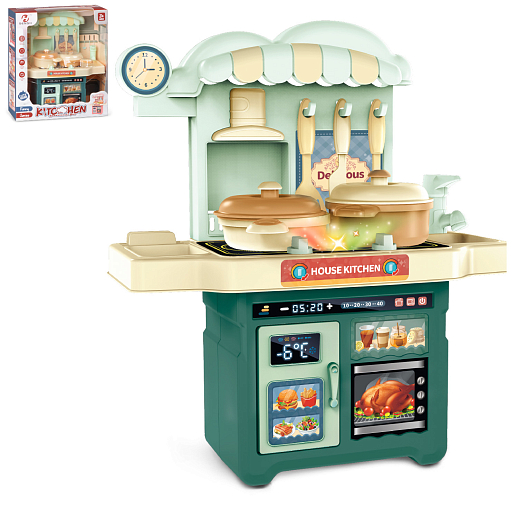 Игровой набор "Кухня" с аксессуарами, свет, зеленый,в/к 16,4х7,8х18,7 см в Джамбо Тойз