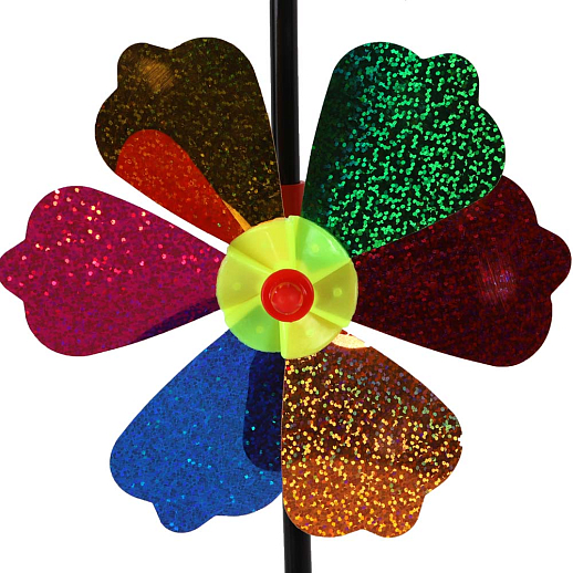 Ветерок,палочка38cм+ два цветка - 21cм и 15cм, 3 вида цветков микс,  пластик,в наборе 9 шт в Джамбо Тойз #2