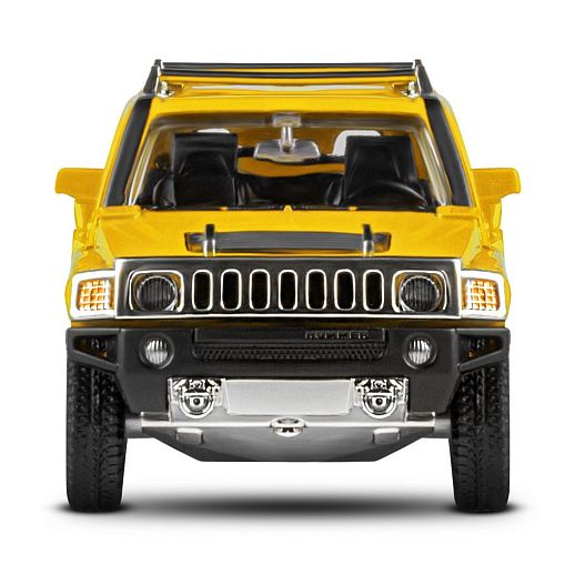 ТМ "Автопанорама" Машинка металлическая 1:32 Hummer H3, желтый, свет, звук, откр. двери и багажник, инерция, в/к 18*13,5*9 см в Джамбо Тойз #11