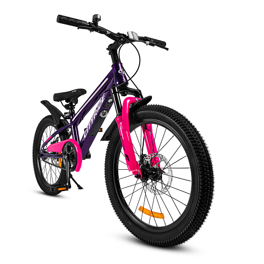 Двухколесный велосипед CITYRIDE, модель CR-B2-10, колеса 20 дюймов, рама сталь, дисковые механические тормоза, свет в раме, подножка, BT, цвет фиолетовый в Джамбо Тойз #4