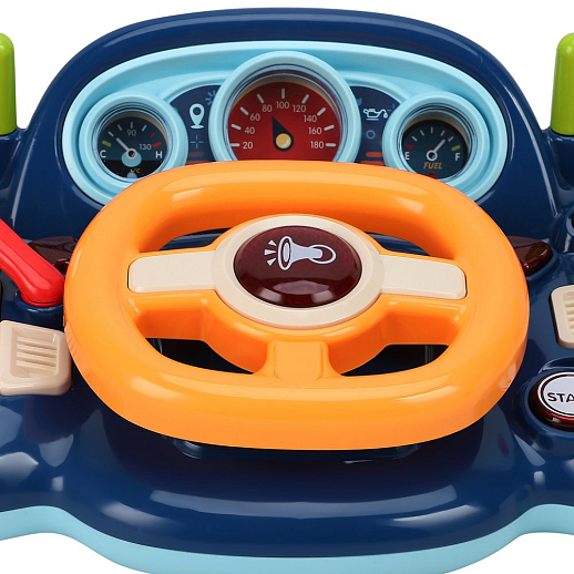 ТМ "Smart Baby" Руль музыкальный, Шаинский, свет, звук, с фарами, цвет синий, в/к 24,6х15,1х24,4 см в Джамбо Тойз #8