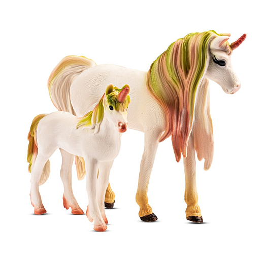 ТМ "КОМПАНИЯ ДРУЗЕЙ", серия "Животные планеты Земля", набор "Единорог и жеребенок", желтый, в/п 18*15*4 см в Джамбо Тойз #7