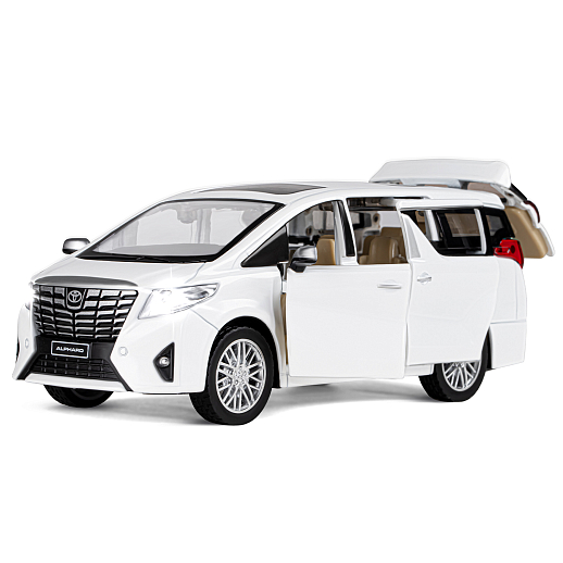 ТМ "Автопанорама" Машинка металлическая 1:29 Toyota Alphard, белый, откр. передние и боковые, багажник, свет, звук, инерция,  в/к 20*10*11 см в Джамбо Тойз #5