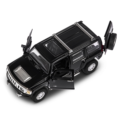 ТМ "Автопанорама" Машинка металлическая 1:32 Hummer H3, черный, свет, звук, откр. двери и багажник, инерция, в/к 17,5*13,5*9 см в Джамбо Тойз #13