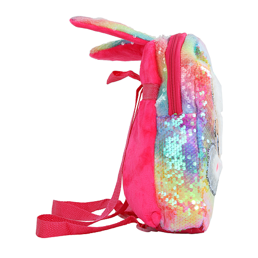 Рюкзачок детский для девочек с пайетками "Зайка", разноцветный, 30*27*3 см в Джамбо Тойз #2