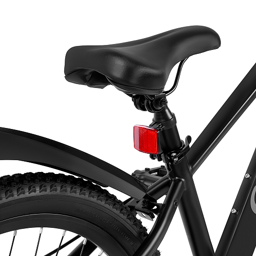 Велосипед CITYRIDE 24", модель CR-B2-SH03, рама сталь, обода двойные алюминий, трансмиссия 1*9 ск, амортизационная вилка, дисковые мех. тормоза цвет чёрный в Джамбо Тойз #7