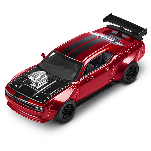 ТМ "Автопанорама" Машинка металлическая 1:36 2022 Dodge challenger SRT Jailbreak, красный, тюнинг, откр. двери, свободный ход колес, в/к 23,5*10*4 см в Джамбо Тойз #9