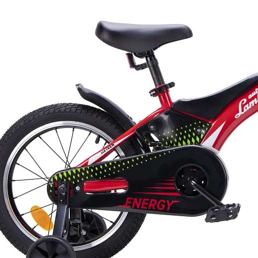 Детский велосипед Automobili Lamborghini Energy , рама сталь , диск 16 алюминий , втулки сталь Shunfeng, крылья пластик, страх.колеса, цвет Красный в Джамбо Тойз #3