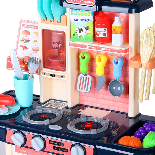 Игровой набор Amore Bello "Кухня" с паром, кран с водой, свет, звук, продукты меняют цвет, в комплекте 42 предмета, в/к  48х15х36 см в Джамбо Тойз #8