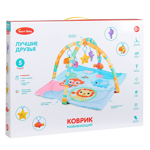 ТМ "Smart Baby" Коврик развивающий "Лучшие друзья", в/к 57,5х6,5х45 см в Джамбо Тойз #2