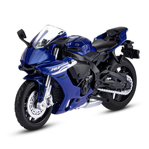 Игрушка для детей: Мотоцикл металлический 1:18 YAMAHA, цвет синий, свободный ход колес, артикул JB1251767 в Джамбо Тойз #2
