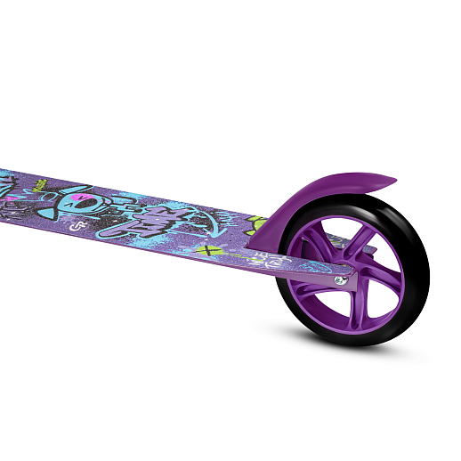 Самокат из 100% стали с полиуретановым колесом диаметром 145 мм, подшипником ABEC-7 грипсы TPR Размер изделия: 76 * 32 * 96 см Упаковка: 1 шт / коробка, 23*12*68.5 см размер деки:: 51X12 см, фиолетовый в Джамбо Тойз #6