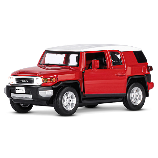 ТМ "Автопанорама" Машинка металлическая  1:32 Toyota FJ Cruiser, красный, свет, звук, откр. двери, инерция, в/к 17,5*13,5*9 см в Джамбо Тойз #6