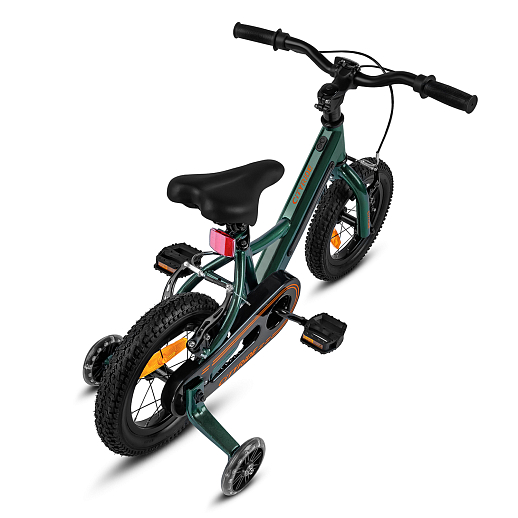 Велосипед двухколесный CITYRIDE, модель CR-B2-11FU, рама сталь, колеса алюминий 12", v-brake тормоза, встроенная в раму подсветка, балансирные колёса, цвет зеленый в Джамбо Тойз #4