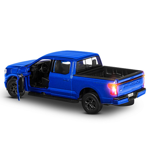 Машинка металлическая 1:36 Ford F-150 с зарядной станцией, синий, свет, звук, откр. двери и капот, инерция, в/к 20,6*9,*9 см в Джамбо Тойз #4