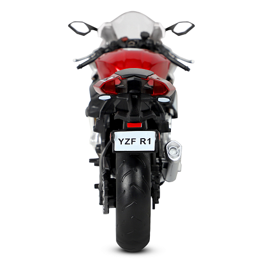 ТМ "Автопанорама" Мотоцикл металл. 1:12 YAMAHA YZF-R1, красный, свободный ход колес, в/к 7,1*11,7*20,6 см в Джамбо Тойз #7