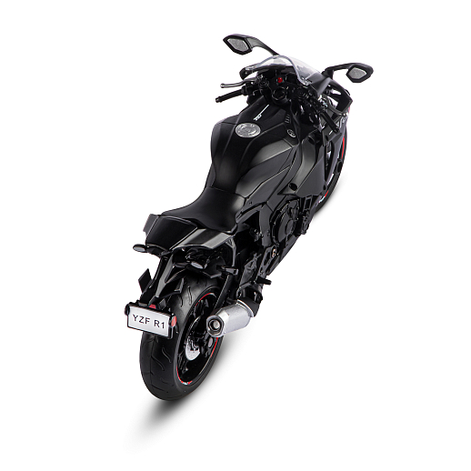 ТМ "Автопанорама" Мотоцикл металл. 1:12 YAMAHA YZF-R1, черный, свободный ход колес, в/к 7,1*11,7*20,6 см в Джамбо Тойз #11