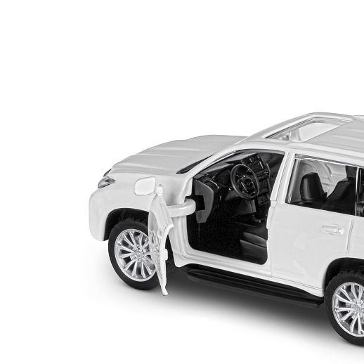 ТМ "Автопанорама" Машинка металлическая 1:42 Land Cruiser Prado, белый,  откр. двери, инерция, в/к 17,5*12,5*6,5 см в Джамбо Тойз #12