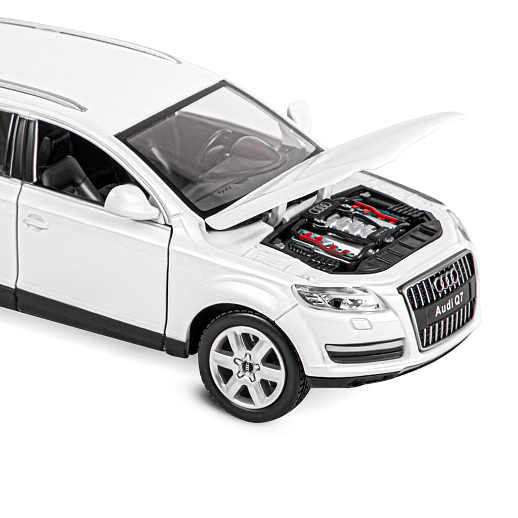 ТМ "Автопанорама" Машинка металлическая 1:24 Audi Q7, белый, откр. двери, капот и багажник, свет, звук, свободный ход колес, в/к 24,5*12,5*10,5 см в Джамбо Тойз #18