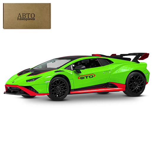 Игрушка для детей: Машинка металлическая, 1:24 Lamborghini, зеленый, свет, звук, свободный ход колес, артикул JB1251760 в Джамбо Тойз